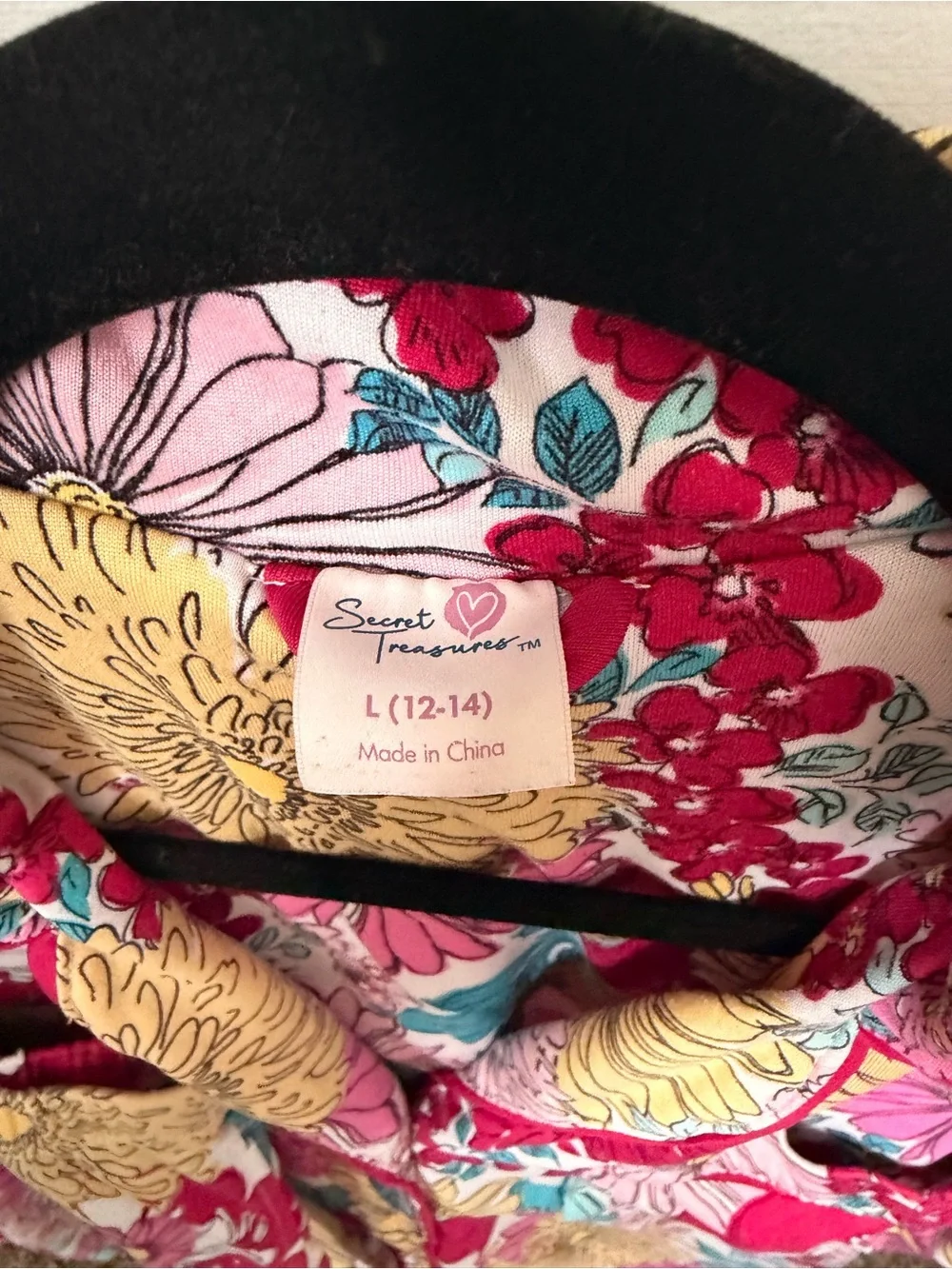 Floral Short Sleeve Button Pajama Set